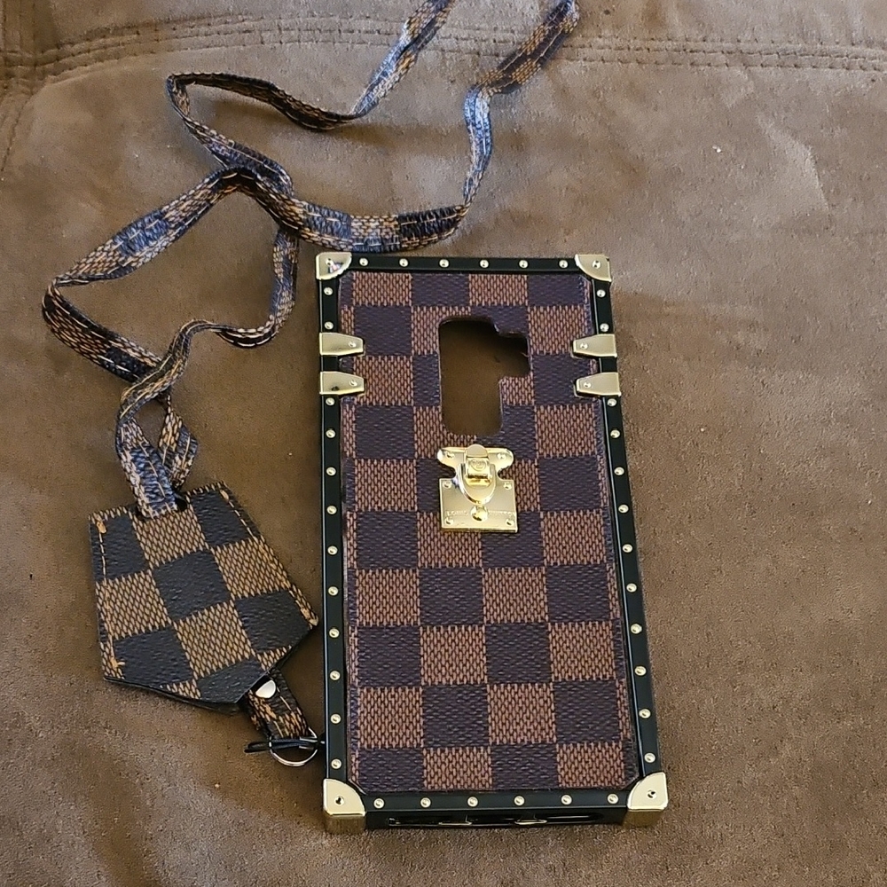 Samsung Checkered Brown and Black Phone Case